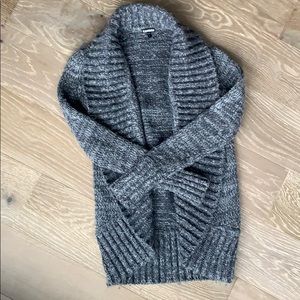 Express Gray Knit Cardigan, size medium